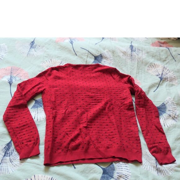 red sweater with black polka dots, Mango MNG, size XS - Picture 3 of 7